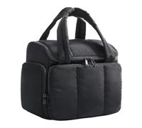 Roomy Puffy Water-Resistant Made-Up Toiletries Bag with Wet-Dry Separation | Puffy Travel Toiletry Bag with Wet-Dry Separation, Handle & Six Mesh Pockets for Full-Sized Toiletries