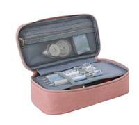 Roomy Stationery Box - Polyester Ink Stick Carrier, Expanded Desk Tidy Sleeve, Multipurpose Utility Pack | Secondary University College Student Study Lesson Lecture Examination Art Drawing Supply