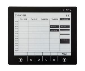 Roomz Black Display with software Wireless 7.8″ E-Paper room display with touch and Wi-Fi - ideal for managing meeting rooms.
