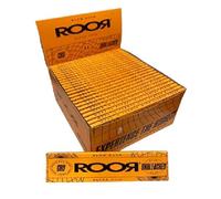 Roor Unbleached King Size Slim Rolling Papers Ultra Thin - 50 Booklets Full Box