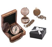Roorkee Instruments Custom Engravable Compass - Personalized Engravable Antique Compasses for Graduation, Baptism - Brass Pocket Compass Gifts for Men, Him, Son, Husband, Grandson, Boys (My Own Text)