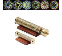 ROORKEE INSTRUMENTS (INDIA) A NAUTICAL REPRODUCTION HOUSE Handmade Gaint Star Mandala Brass Kaleidoscope with Display Stand
