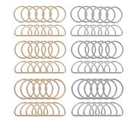 Roosea 72 Pcs D Rings Multi-Purpose Buckles Non-welded Rings and O Ring Buckle Heavy Duty for Hardware Bags Belt DIY Sliver Gold 20mm 25mm 32mm