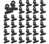 Roosea 80Pcs Bulldog Clips, Small Bull Clips, Metal Bull Clip, Mini Binder Paper Clip 22mm for Paper, Bags, Tags, Photos, Drawings