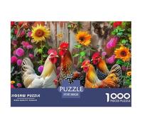 Rooster 1000 Piece Jigsaw Puzzle - For Adults And Kids - Colorful Rooster Includes Whimsies, Unique, Family Activity 38x26cm/1000pcs