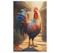 Rooster 1000 Piece Jigsaw Puzzles for Adults Wooden Puzzle Challenging Game Family for Gifts （78×53cm）