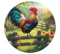 Rooster 1000 Piece Paper Jigsaw Puzzle Color Challenge Impossible Jigsaw Puzzles Cute Cartoon For Adults And Kids Gifts 1000pcs (67.5x67.5cm)