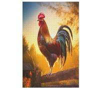 Rooster 1000 Piece Wooden Jigsaw Puzzles for Adults Puzzle Learning Educational Toys Family Games for Kids Jigsaws 78×53cm