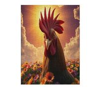 Rooster 500 Piece Jigsaw Puzzle for All Ages Paisaje Edificio Valentines Day Gift Couple Activity Smooth Edges Home Decor Bonding Experience 500 PCS