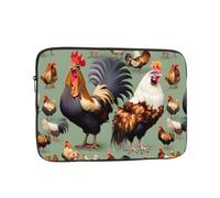 Rooster and Chicken Laptop Bag Handheld Portable Briefcase Shockproof Protective Sleeve Computer Inner Bag for 13 inch inch Laptop