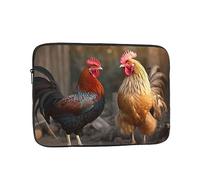 Rooster and Chicken Laptop Sleeve Bag 17 Inch Waterproof Shockproof Laptop Case Bag Lightweight Tablet Travel Cover Computer Skin Bag Tablet Carrying Case
