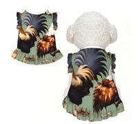 Rooster and Chicken M Pet Apparel for Small Dogs-Cute Summer Outfit for Puppy, Soft Breathable Pet Clothes for Cat