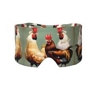 Rooster and Chicken Print Print Sleep Eye and Ear Muffs for Sleeping with Adjustable Strap for Travel Nap Shift Work Office