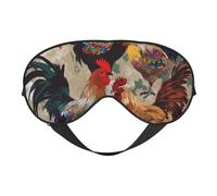 Rooster and Chicken Print Printing Sleep Mask for Women Men Double-Sided Print Soft Silk Eye Masks Eye Sleep Shade Cover