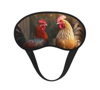 Rooster and Chicken Sleep Eye Mask for Women Men Soft and Comfortable Sleep Mask Blackout Sleeping Eye Cover for Travel Yoga Nap Shift Work