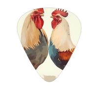 Rooster And Hen Guitar Picks Gift Set - Smooth Durable Plectrums For Acoustic, Electric & Bass Guitar, Perfect Present For Guitar Lovers & Musicians