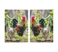 Rooster And Hen Passport Holder for Travel Essentials Leather Passport Cover Passport Wallet Cover Case Cute Passport Book Holder Passport Holder Covers Case for Women Men