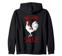 Rooster "Awesome Sauce" Sriracha Zip Hoodie