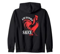 Rooster "Awesome Sauce" Sriracha Zip Hoodie