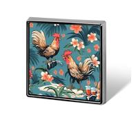 Rooster Beers Hawaiian Beach Flowers Funny Lapel Tie Pin Buttons Brooch Badge Pin Clothes Hat Accessories for Men Women
