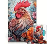 Rooster Bloom 1000 Pieces Jigsaw Puzzles for Teenagers Strong Logic Toy Family Time Clear Edge Warm Surprise (38x26cm)