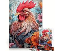Rooster Bloom 1000 Pieces Jigsaw Puzzles for Teenagers Strong Logic Toy Family Time Clear Edge Warm Surprise (38x26cm)