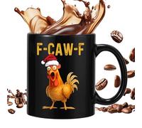 Rooster Ceramic Mug, Funny 350ml Chicken Coffee Cup for Animal Lovers, Perfect for Home, Office, Party, Birthday While Enjoying Quiet Mornings on The Porch 3.74x3.15 Inches