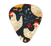Rooster Chicken Guitar Picks Gift Set - Smooth Durable Plectrums For Acoustic, Electric & Bass Guitar, Perfect Present For Guitar Lovers & Musicians