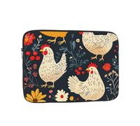 Rooster Chicken Pattern Laptop Sleeve 13 Inch Shockproof Protective Notebook Case Travel Laptop Bag for Men Women