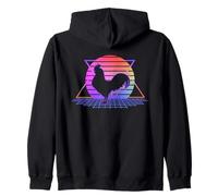 Rooster Chicken Zip Hoodie