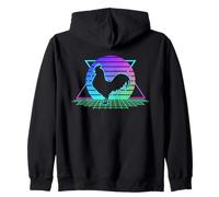 Rooster Chicken Zip Hoodie
