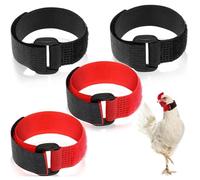Rooster Collar Chicken Collar 4 Pieces Rooster Collar No Crow Chicken Collar, Nylon Belt - Reduces Chickens From Screaming Disturbing Neighbours Chicken Collar
