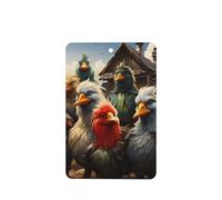 Rooster Combo Team Car air freshener, 4-pack, lavender scent, hanging type, long-lasting fragrance, for car interior decoration.