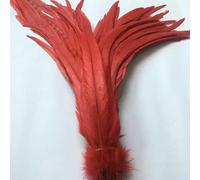 Rooster Coque Tail Feather 40-45cm/16-18" Rooster Feathers for Crafts Wedding Feathers Decoration DIY Carnival Plumas-Red-100 Pcs