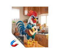 Rooster Dishwasher Magnet Cover - 26 * 23" Rustic Farmhouse Chicken Sticker Vintage Wood Style Decorative Appliance Panel Reusable Waterproof Kitchen Decor for Home Farm (#9)