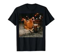 Rooster Drinking Iced Coffee Value Graphic T-Shirt, Men, Black, S