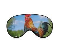 Rooster Eye Mask for Women & Men, Breathable & Adjustable Eye Cover, Ultra Soft Sleep Mask, Lightweight Travel Blindfold for Airplane, Nap, Night Sleeping