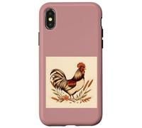 Rooster Farm Animal Rustic Harvest Countryside Design Case for iPhone X/XS