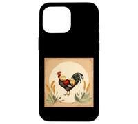 Rooster Farm Animal Wheat Rustic Countryside Design Case for iPhone 16 Pro Max