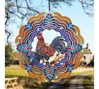 Rooster Garden Ornaments outdoor, Wind Spinners for Garden, Birthday Presents for Mum Unique, Pinwheels Wind Chimes outdoor, Gardening Gifts Chicken Gifts for Women, Mum, Grandma