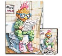 Rooster Go Toilet 1000-Piece Jigsaw Puzzle Challenging Puzzles Interactive Family Game, Brain Challenge, Educational Toy 26X38CM/10.23x14.96inch