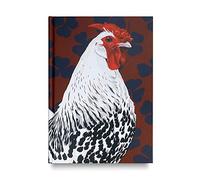 Rooster Hardback Notebook - Premium 160 Page A5 Lined Ruled Travel Journal - Leslie Gerry