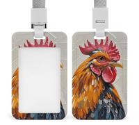 Rooster ID Badge Holder with Lanyard ID Holder