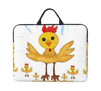 Rooster in The Square Pattern Laptop Sleeve Case 14 in Suitable for Notebook Computer Tablet Traveling Carrying Simple Case