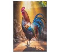 Rooster Jigsaw Puzzles for Adults 1000 Pieces - Kids Wooden Puzzle - Recycled Board Picture 78×53cm