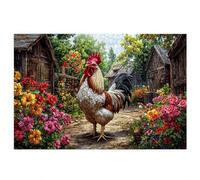 Rooster Jigsaw Puzzles for Adults 2000, 2000 piece Jigsaw Puzzles for Adults, Challenging Wooden Jigsaws Puzzle for The Whole for Women, Puzzle for Home Wall Decor, Gifts for Women, Theme: Flower A-12