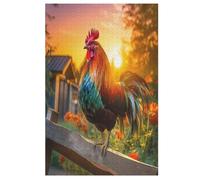 Rooster Jigsaw Puzzles, Wooden Puzzle Gift for Adult Toys for Adults Educational 1000 for Kid Teen Age 12 Toy （78×53cm）
