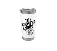 Rooster Knows Backyard Chicken Keeper Humor Stainless Steel Insulated Tumbler