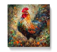 Rooster Neo Impressionism Canvas Wall Art Print 20x20 Inch
