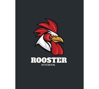 Rooster notebook: Rooster on grey cover and Dot Graph Line Sketch pages, Extra large (8.5 x 11) inches, 110 pages, White paper, Sketch, Draw and Paint: Volume 4 (Rooster on grey notebook)
